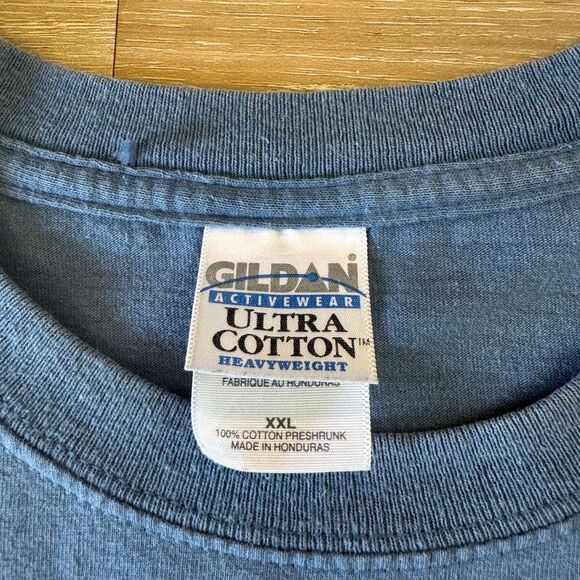 Vintage Y2K George Jones The Rock 2002 Blue Tour Shirt Size XXL Country Possum - Picture 3 of 8